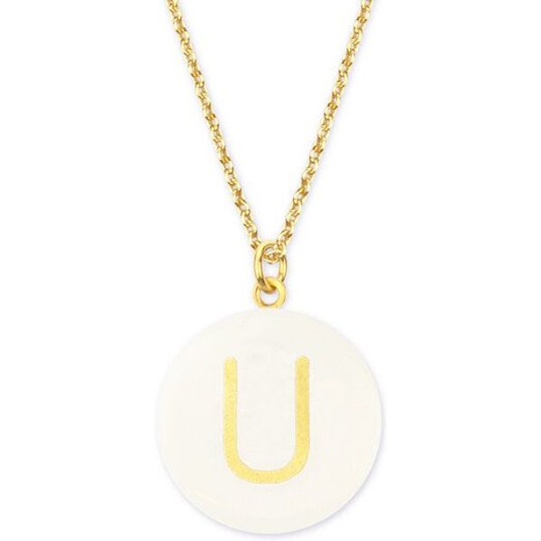 lille mus Halskette mit Porzellananhänger BUCHSTABE Porzellanschmuck