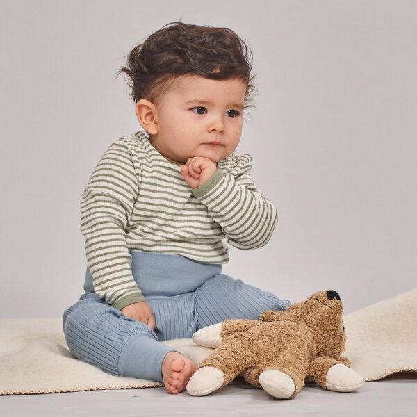 sense-organics Baby Body geringelt, Modell YVON