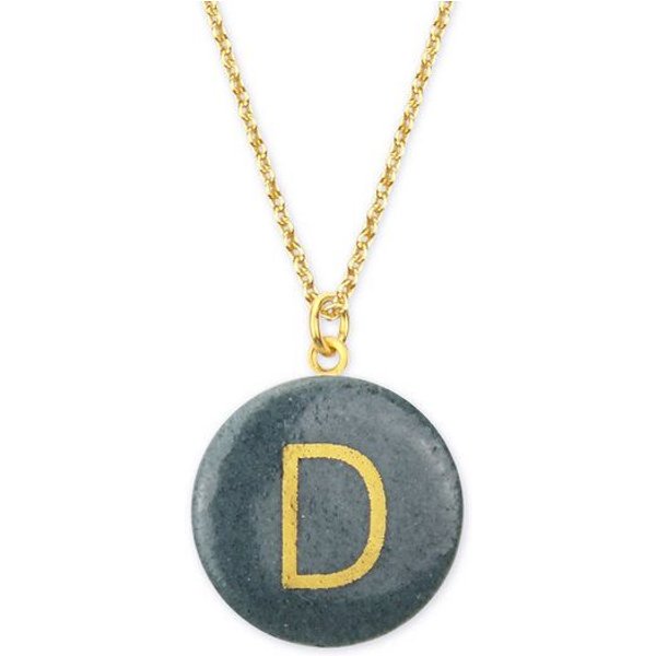 lille mus Halskette mit Porzellananhänger BUCHSTABE Porzellanschmuck