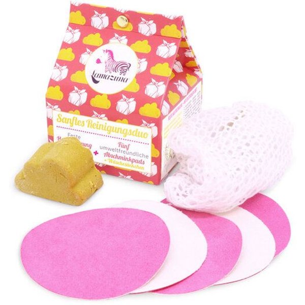 Lamazuna Sanftes Reinigungsduo Geschenk Set – Gesichtsreinigung & Abschminkpads