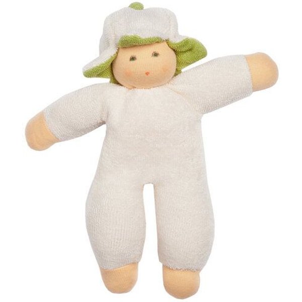 Nanchen Baby Püppchen Blumenfee mit Rassel Bio-Baumwolle/Bio-Wolle