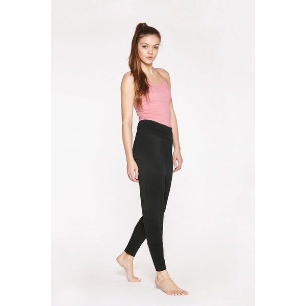 YOIQI Yoga Leggings aus Bio-Baumwolle mit hohem Bund und weitem Bein