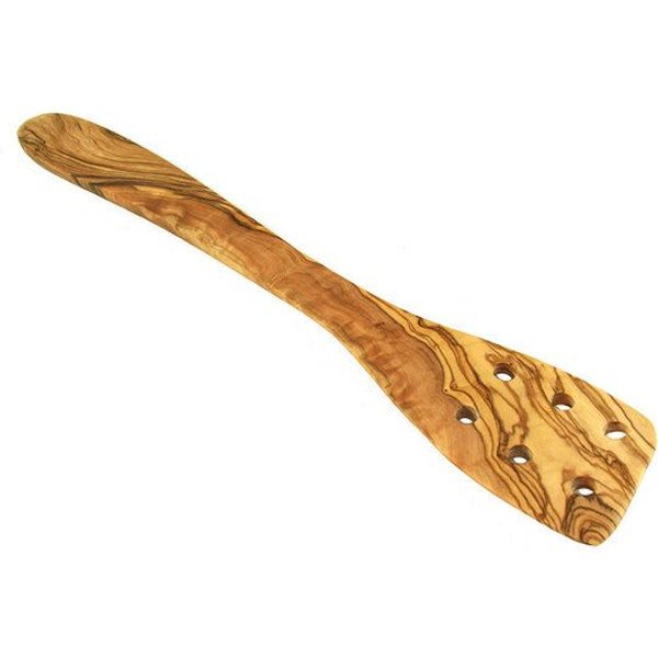 Mitienda Shop Pfannenwender gelocht aus Olivenholz, 30cm