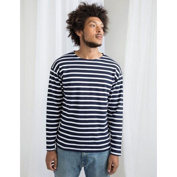 Mantis Damen / Herren Unisex Langarm Shirt T-Shirt Striped Vegan