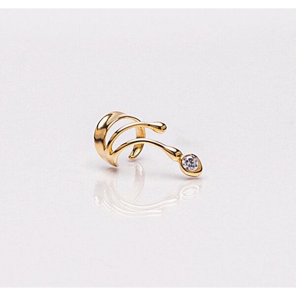 Nella & Sina Ohrring | Kleine Sina + Kristall | Silber, Gold, Rosegold Vermeil