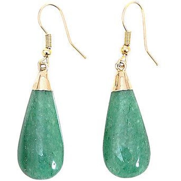 Aventurin Ohrringe vergoldet von Crystal and Sage