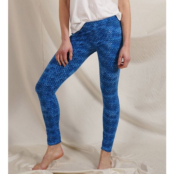 Lena Schokolade Leggings blue diamonds aus Bio-Jersey