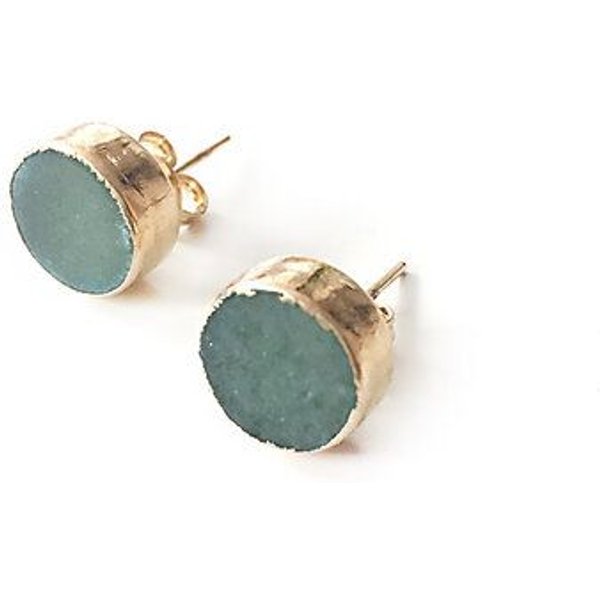 Aventurin Ohrstecker vergoldet von Crystal and Sage