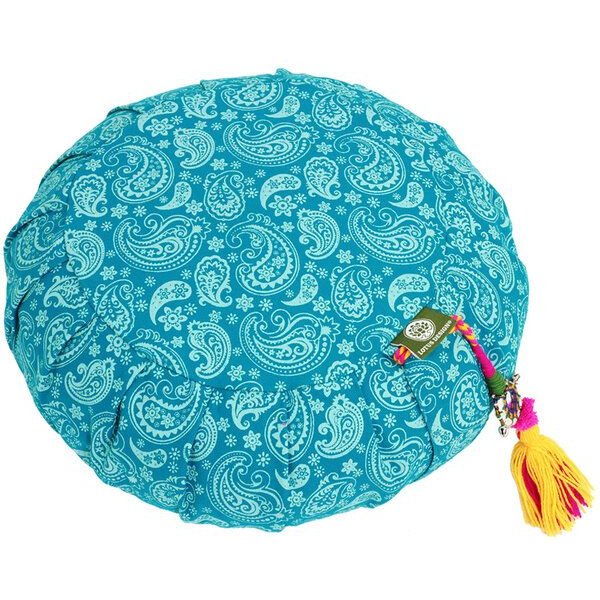 Meditationskissen PAISLEY-ZAFU Lotus Design® - Bio-Buchweizenschalen