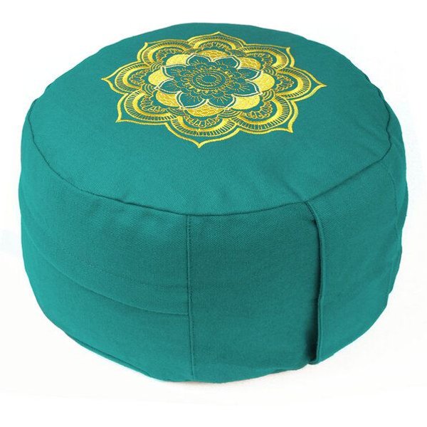 Lotus Design® Meditationskissen CLASSIC Mandala Lotus Design - Bio-Buchweizenschalen