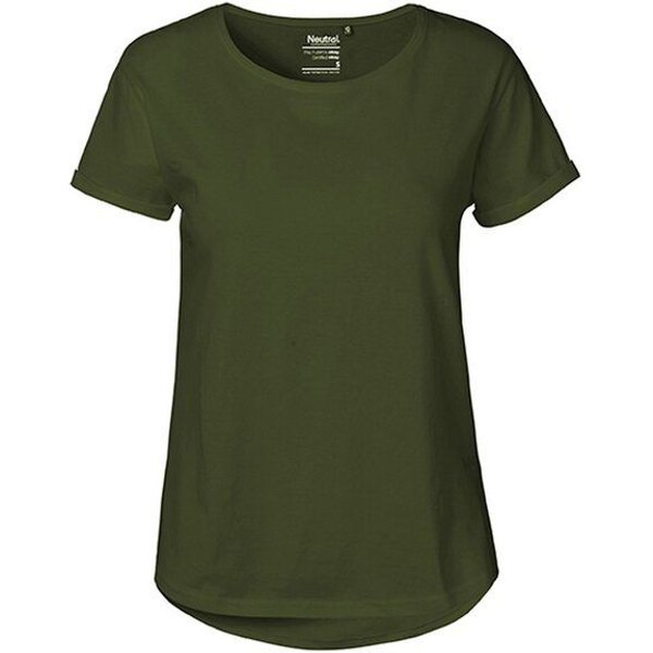 Neutral® Damen Roll Up Sleeve T-Shirt von Neutral Bio Baumwolle Rollärmel