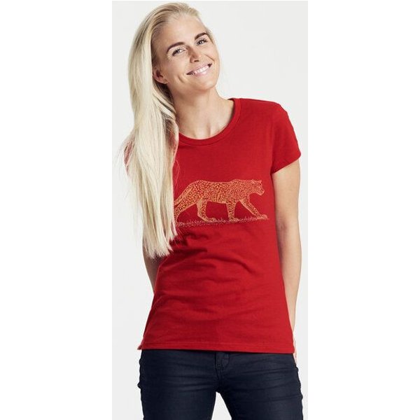 Peaces.bio - handbedruckte Biomode Bio-Damen-T-Shirt "Leopard"