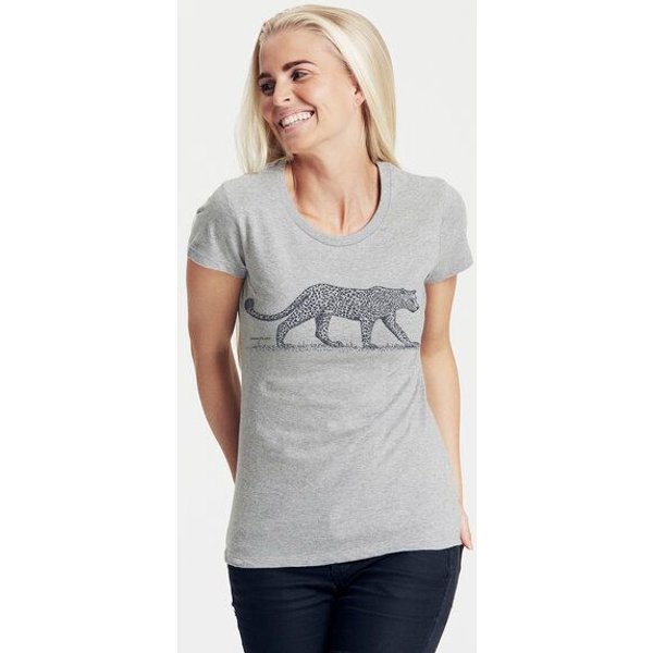 Peaces.bio - handbedruckte Biomode Bio-Damen-T-Shirt "Leopard"