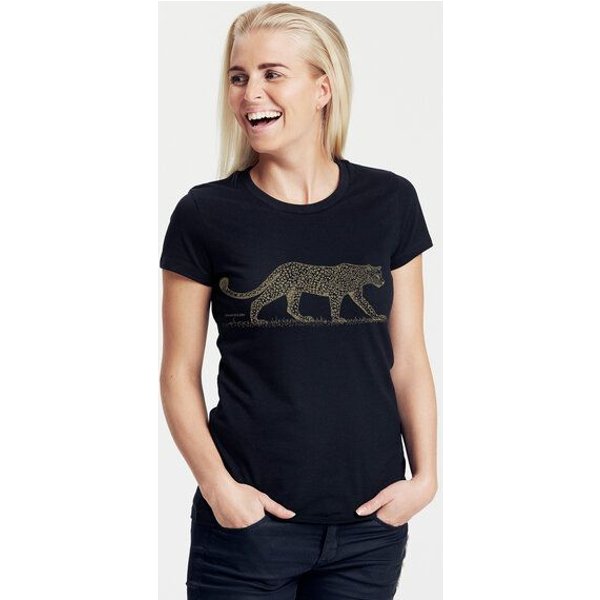 Peaces.bio - handbedruckte Biomode Bio-Damen-T-Shirt "Leopard"