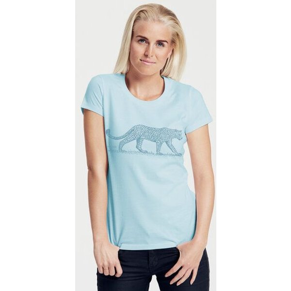 Peaces.bio - handbedruckte Biomode Bio-Damen-T-Shirt "Leopard"