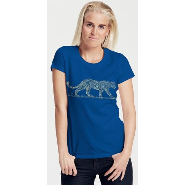 Peaces.bio - handbedruckte Biomode Bio-Damen-T-Shirt "Leopard"