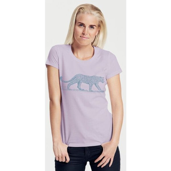 Peaces.bio - handbedruckte Biomode Bio-Damen-T-Shirt "Leopard"