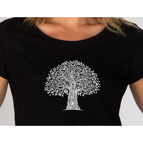 Brandless Basic Bio T-Shirt (ladies) Nr.2 tree life GOTS 155g/m²