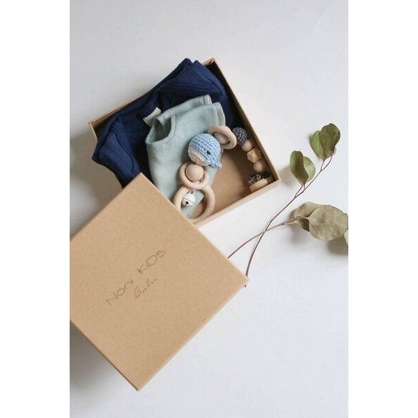 NoniKids Berlin NoniKids Geschenkebox * marine & aqua * I GOTS & Bio