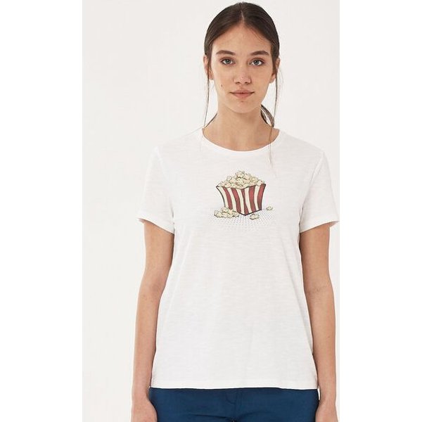 ORGANICATION T-Shirt aus Bio-Baumwolle mit Popcorn-Print