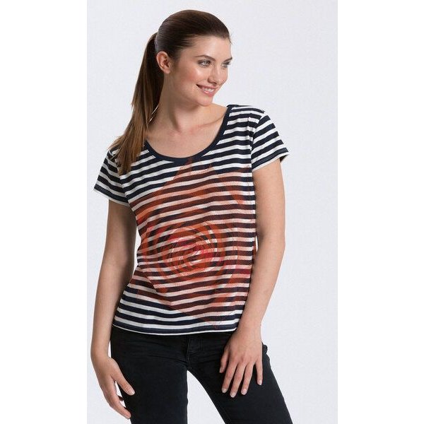 Peaces.bio - handbedruckte Biomode Bio-Damen-Loosefit-T-Shirt Rose