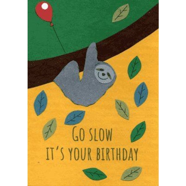 Eco & Fair - Geburtstagskarte - Sloth Birthday - Cards from Africa