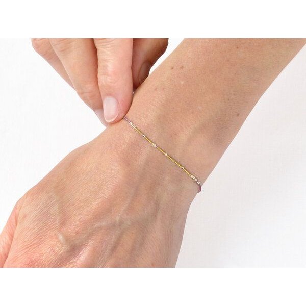 renna deluxe Morse-Code Armband vergoldet