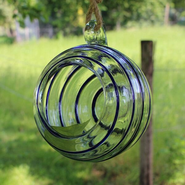 Mitienda Shop Dekovase Esfera Spirale blau | Blumenvase ca. 15cm ø