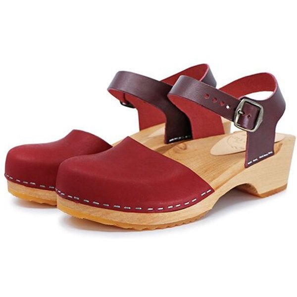 FREJA - schwedische Holz Clogs Sandale von me&myclogs - low heel