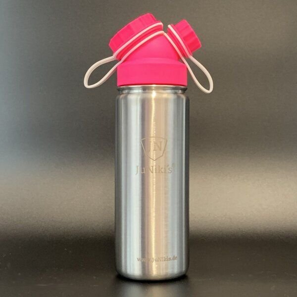 JN JuNiki's JuNiki´s® eco line isolierte Edelstahl Trinkflaschen 550ml Pink/Weiss