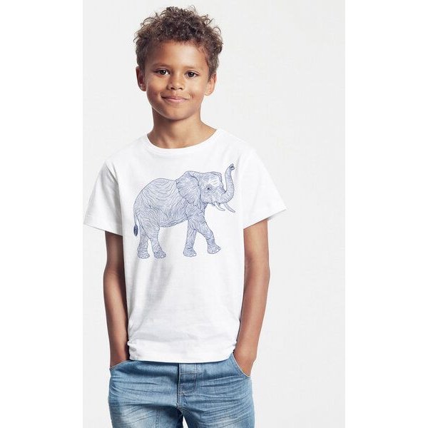Peaces.bio - handbedruckte Biomode Bio-Kinder T-Shirt "Babyelefant"