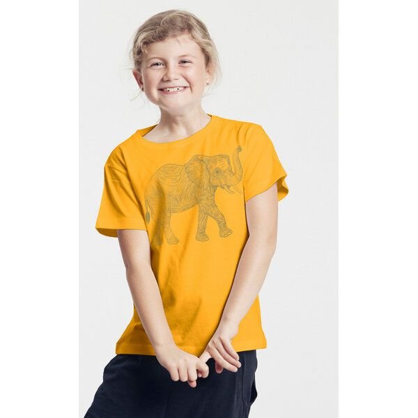 Peaces.bio - handbedruckte Biomode Bio-Kinder T-Shirt "Babyelefant"