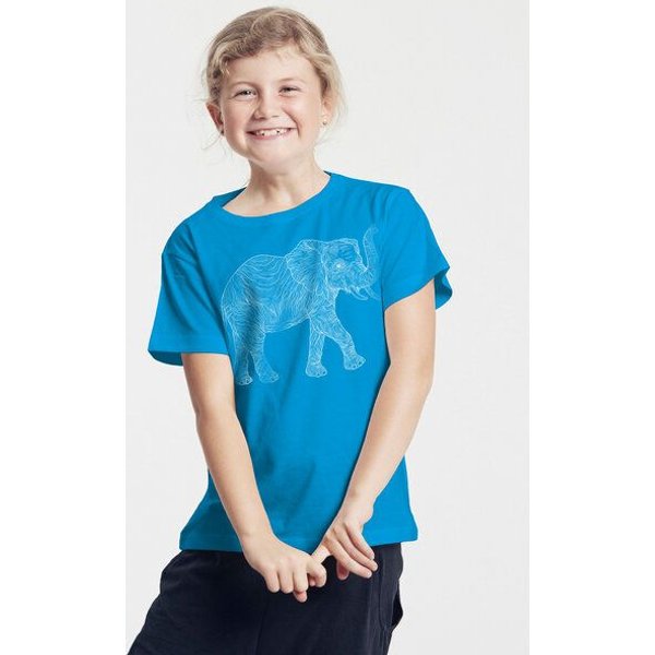 Peaces.bio - handbedruckte Biomode Bio-Kinder T-Shirt "Babyelefant"