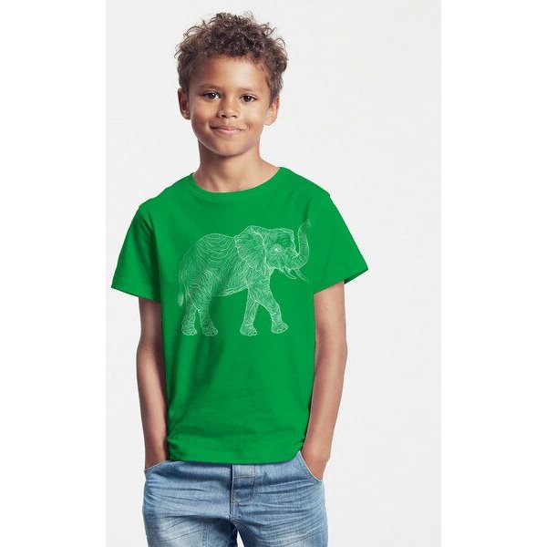 Peaces.bio - handbedruckte Biomode Bio-Kinder T-Shirt "Babyelefant"