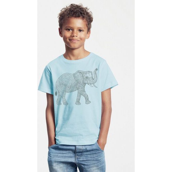 Peaces.bio - handbedruckte Biomode Bio-Kinder T-Shirt "Babyelefant"