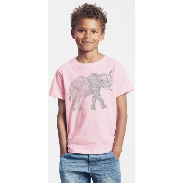 Peaces.bio - handbedruckte Biomode Bio-Kinder T-Shirt "Babyelefant"