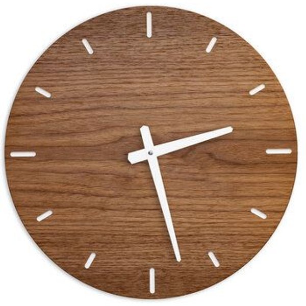 klotzaufklotz Wanduhr Furnier