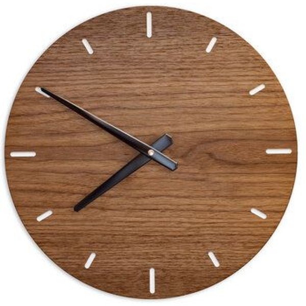 klotzaufklotz Wanduhr Furnier