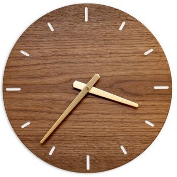 klotzaufklotz Wanduhr Furnier