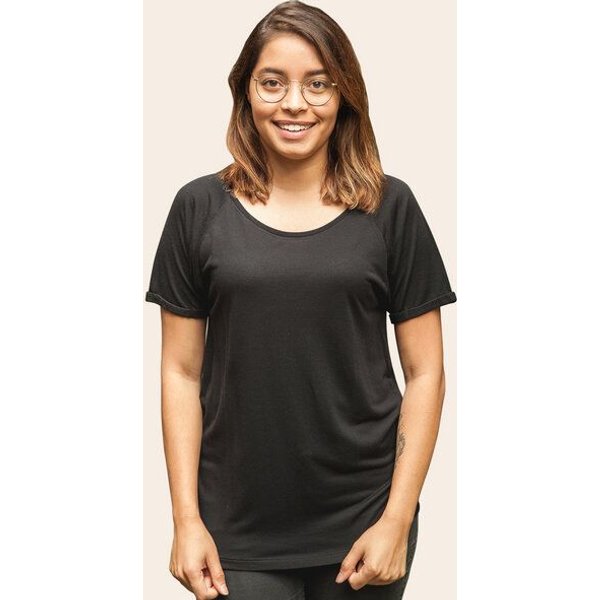 päfjes Basic - Fair gehandeltes Rolled Sleeve Frauen T-Shirt - Modal