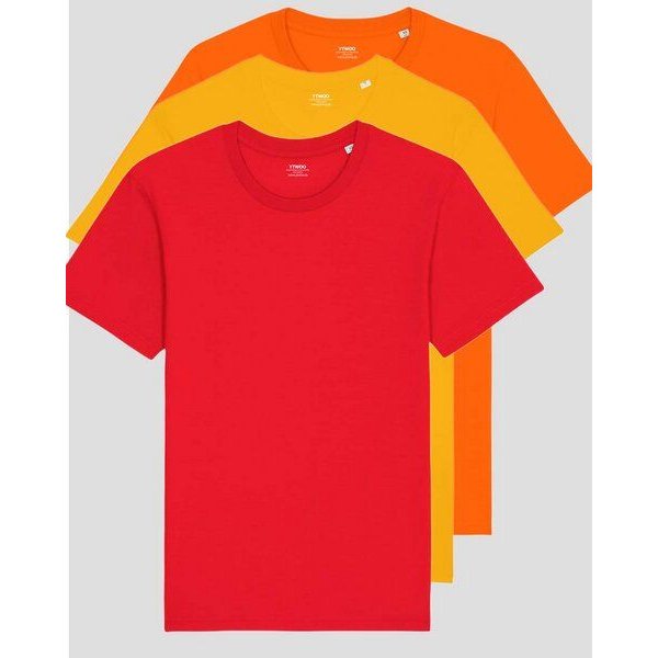 YTWOO 3er Pack Basic Unisex T-Shirt aus Bio Baumwolle | viele Farbkombinationen | Fair Trade | Nachhaltig