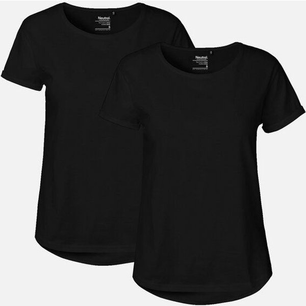 Doppelpack Neutral® Ladies Roll Up Sleeve T-Shirt