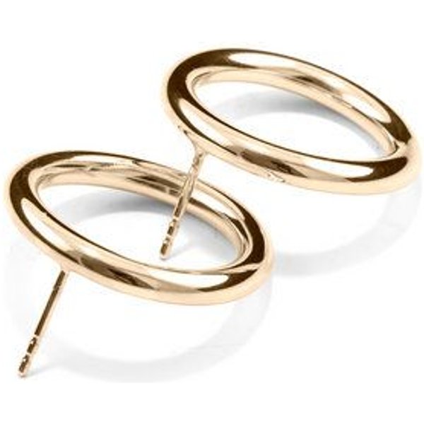 Jonathan Radetz Jewellery Stecker BOLD, Gold 585, 14 Karat, Durchmesser 23 mm, Handmade in Germany