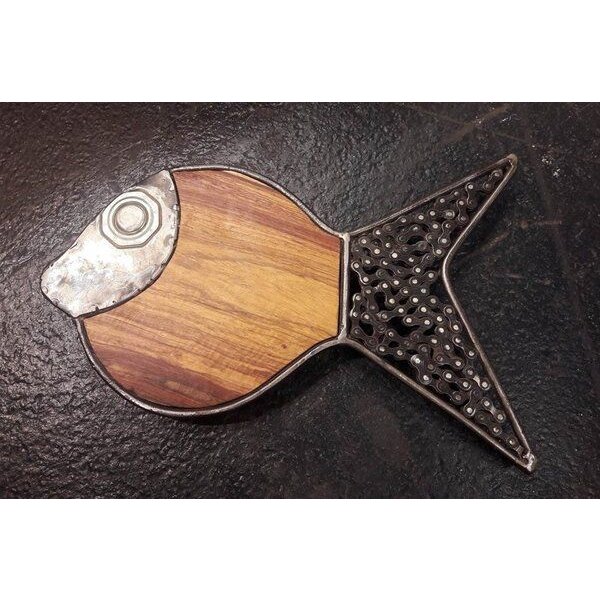 Moogoo Creative Africa Topfuntersetzer "Fisch" | Upcycling aus recycelten Motorradteilen
