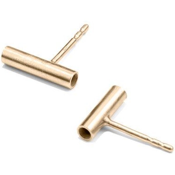 Jonathan Radetz Jewellery Stecker PROFILE, Gold 585, 14 Karat, Länge 10 mm, Handmade in Germany