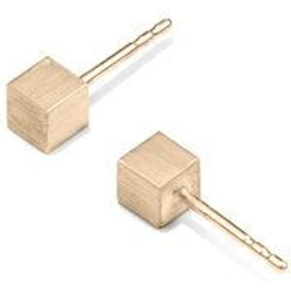 Jonathan Radetz Jewellery Stecker & Ohrringe CUBE, Gold 585, 14 Karat, CUBE 2 oder 3 mm, Länge 4 - 40 mm, Handmade in Germany
