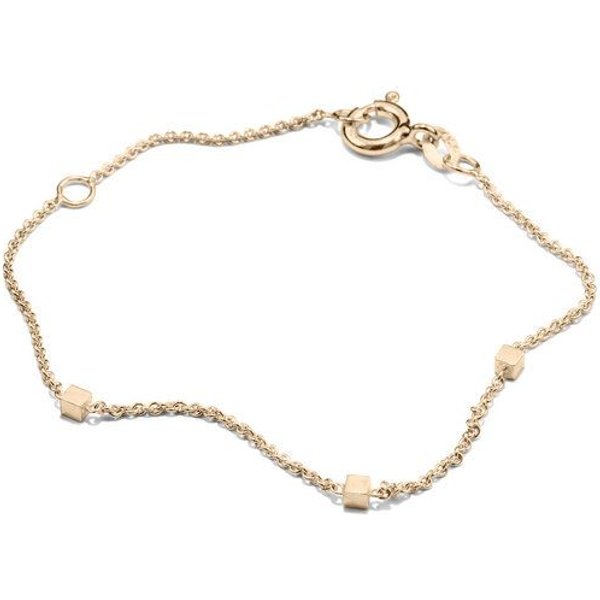 Jonathan Radetz Jewellery Armband fineCUBE, Gold 585, 14 Karat, Länge 16 - 18 cm, Handmade in Germany