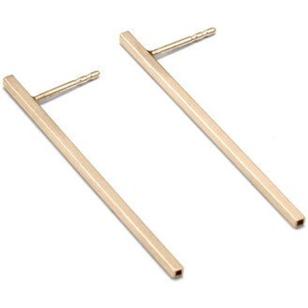Jonathan Radetz Jewellery Ohrstecker fineSQUARE, Gold 585, 14 Karat, Länge 10 - 40 mm, Handmade in Germany