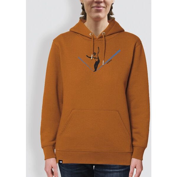 little kiwi Unisex Hoodie, "Slacklining", Roasted Orange
