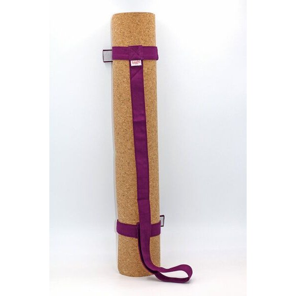 BAGHI Yogamatte Kork 183x65cm mit Tragegurt aus Baumwolle